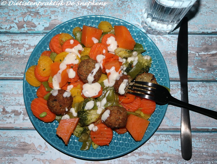 pangroenten zoete aardappel falafel