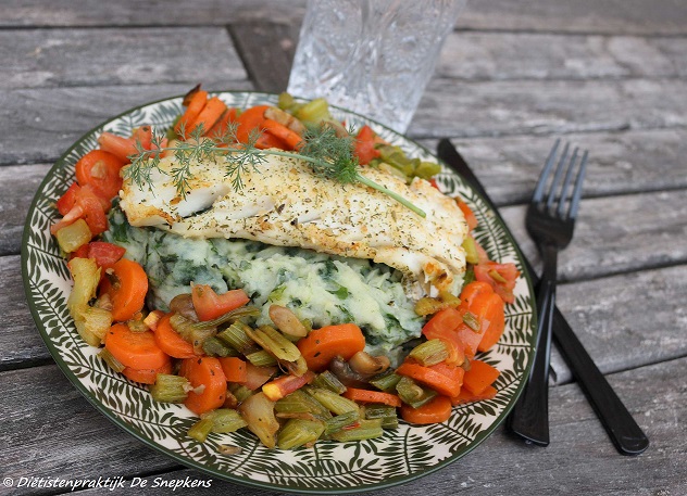 schelvishaasje puree bladspinazie