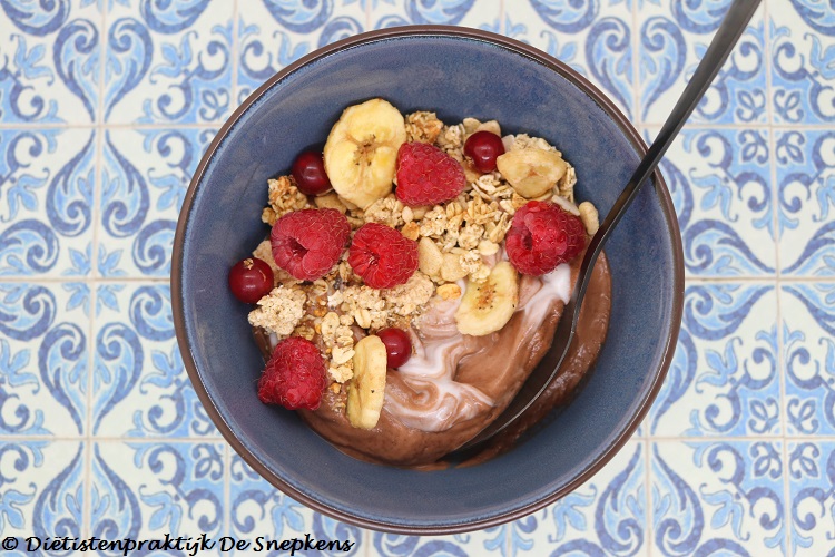 ontbijtbowl choco framboos